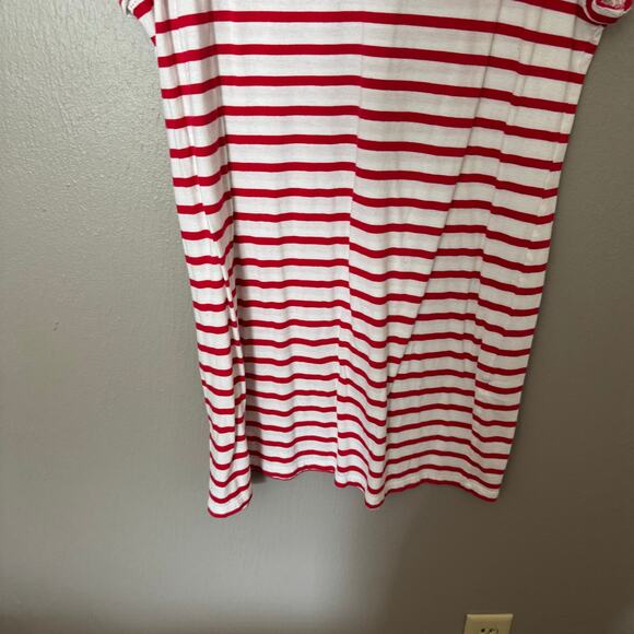 MILLY For Target Red and White Stripe T-Shirt Mini Dress Size Large casual - Picture 4 of 7